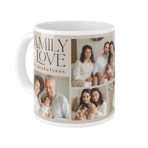 Family Is Love Mug, White,  , 11oz, Brown