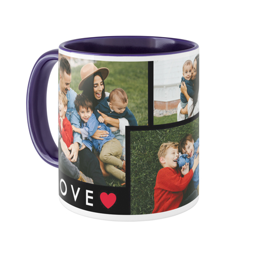 Modern Love Mug, Blue,  , 11oz, Red