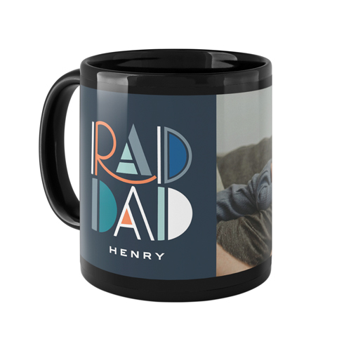 Rad Dad Art Mug, Black,  , 11oz, Blue