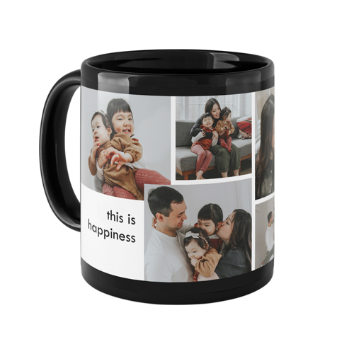 This Is Happiness Mug, Black,  , 11oz, White