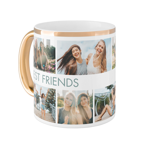 Gallery of Eight Banner Mug, Gold Handle, , 11oz, Multicolor, multi