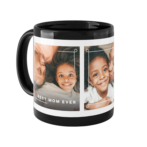 Doodle Border Mug, Black,  , 11oz, White