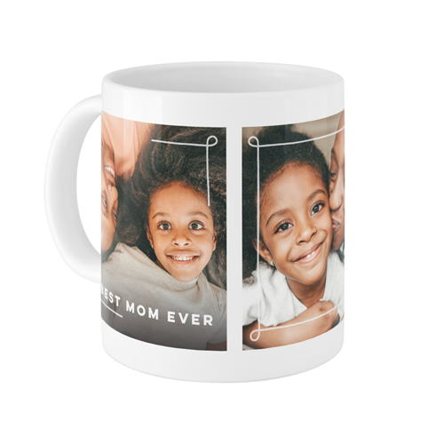 Doodle Border Mug, White,  , 11oz, White