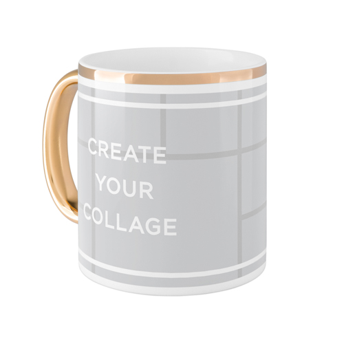 Create a Collage Mug, Gold Handle,  , 11oz, Multicolor