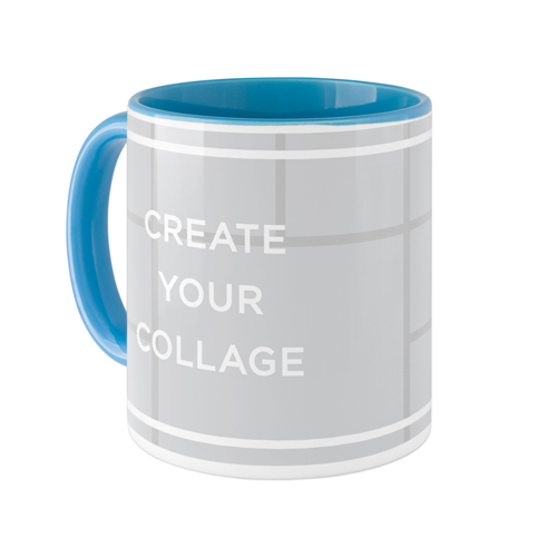 Create a Collage Mug, Light Blue,  , 11oz, Multicolor
