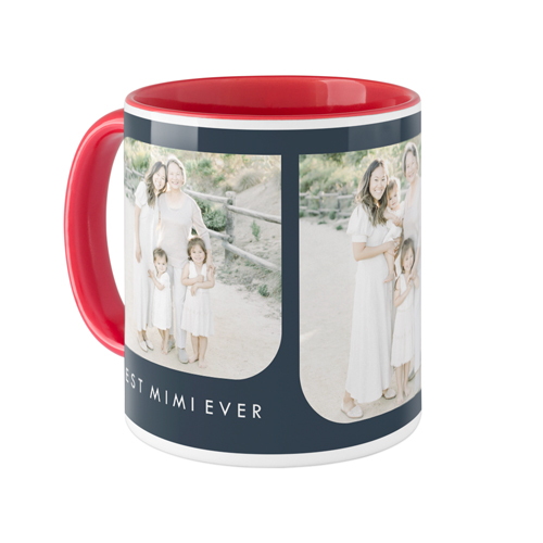 Rounded Edges Mug, Red, , 11oz, Black, silhouette