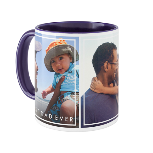 Simple Frames Mug, Blue, , 11oz, White, white