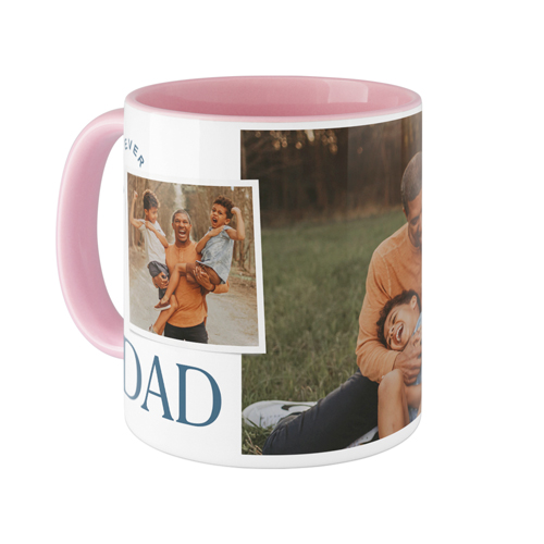 The Best Dad Ever Mug, Pink,  , 11oz, White