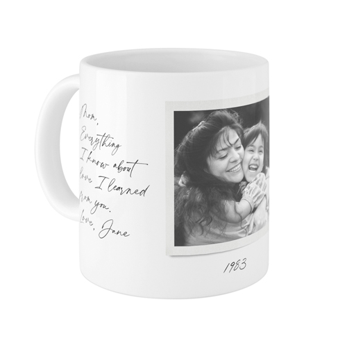 Sentimental Note Mug, White, , 11oz, White, white