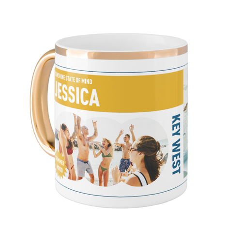 Epic Memory Mug, Gold Handle,  , 11oz, White