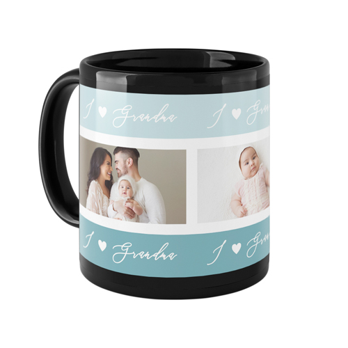 I Heart Grandma Mug, Black, , 11oz, Blue, sea