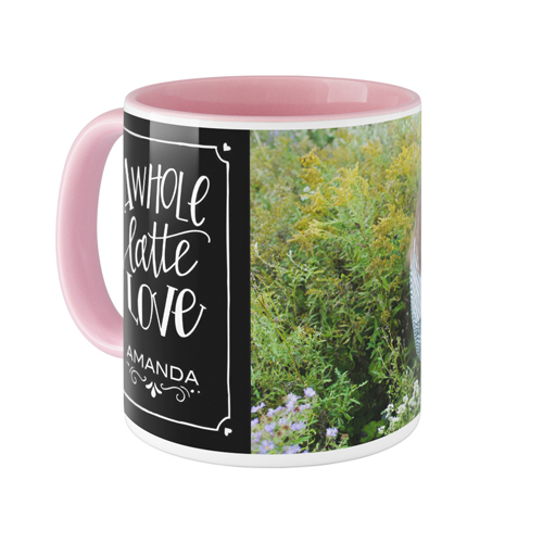 Whole Latte Love Mug, Pink,  , 11oz, Black