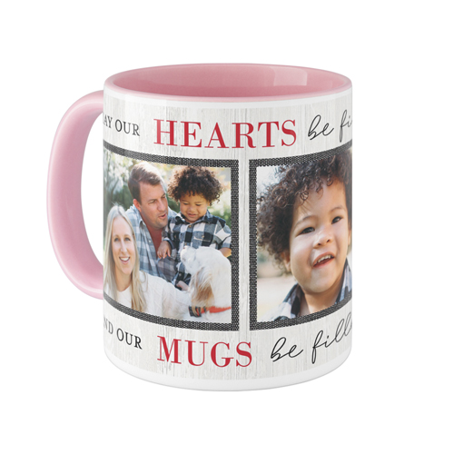 Hearts Be Filled Mug, Pink,  , 11oz, Red