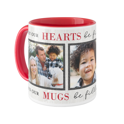 Hearts Be Filled Mug, Red,  , 11oz, Red