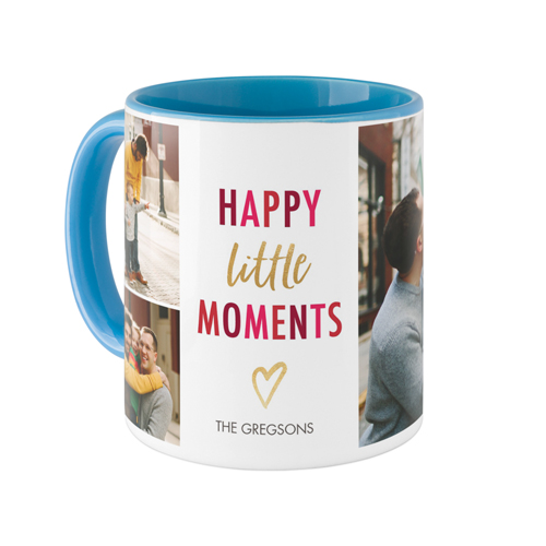 Little Heart Moments Mug, Light Blue,  , 11oz, White