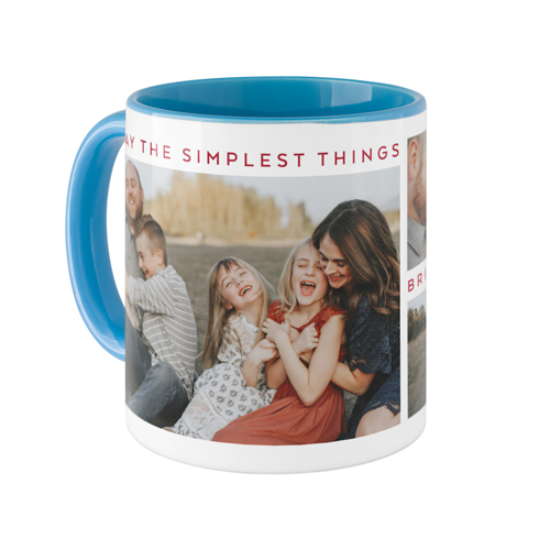 Simplest Things Mug, Light Blue, , 11oz, Red, scarlet