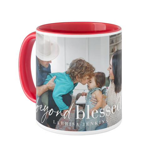 Simply Beyond Blessed Mug, Red,  , 11oz, White