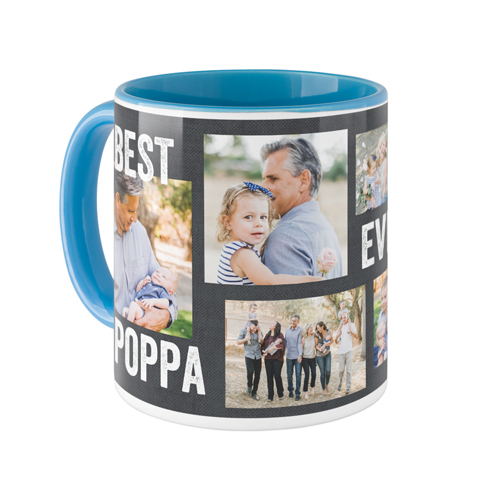 Best Ever Collage Mug, Light Blue,  , 11oz, Gray