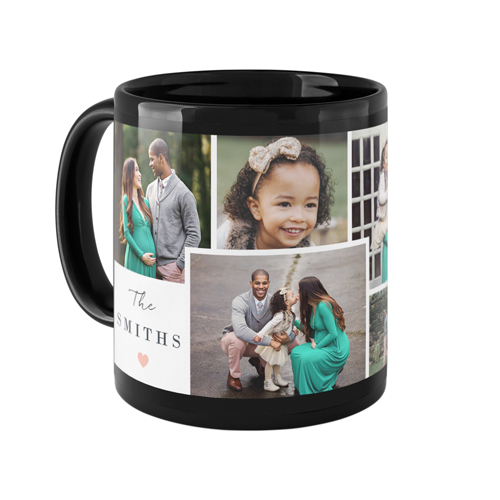 Overlap Family Collage Mug, Black,  , 11oz, White