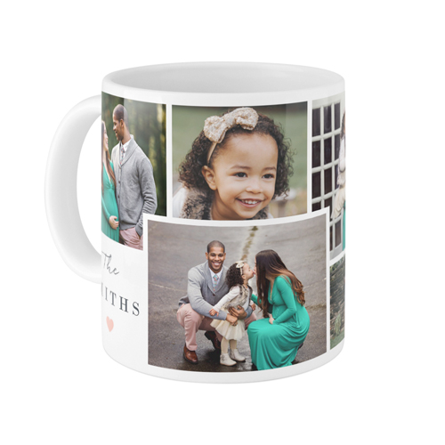 Overlap Family Collage Mug, White,  , 11oz, White