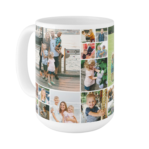 Gallery Collage Mug, White,  , 15oz, Multicolor