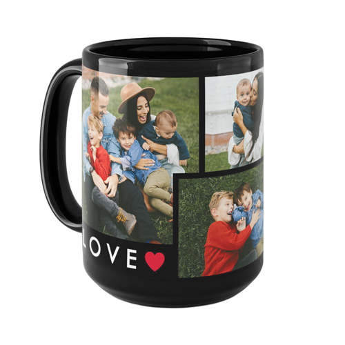 Modern Love Mug, Black, , 15oz, Red, fire engine