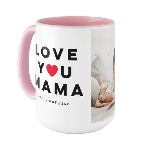 Modern Love You Mug, Pink,  , 15oz, Red