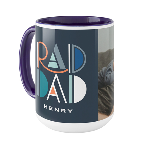 Rad Dad Art Mug, Blue,  , 15oz, Blue