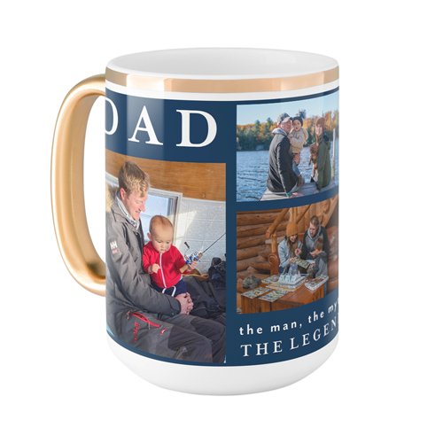 Gallery of Six Bold Mug, Gold Handle, , 15oz, Multicolor, multi