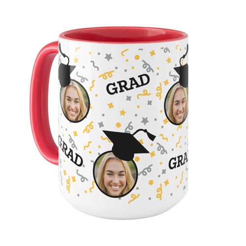 Floating Grad Mug, Red,  , 15oz, Gray