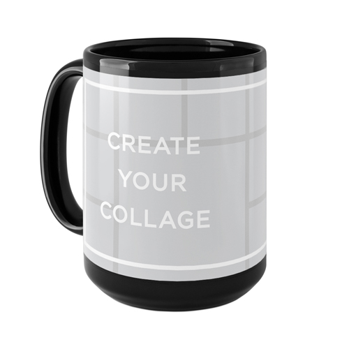 Create a Collage Mug, Black,  , 15oz, Multicolor