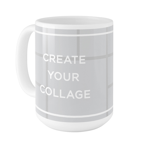 Create a Collage Mug, White,  , 15oz, Multicolor