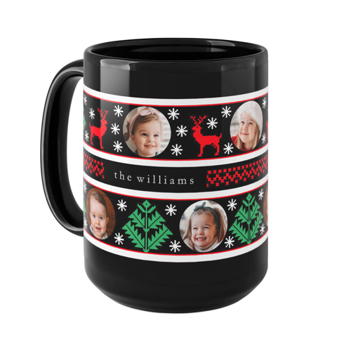 Holiday Sweater Mug, Black,  , 15oz, Black