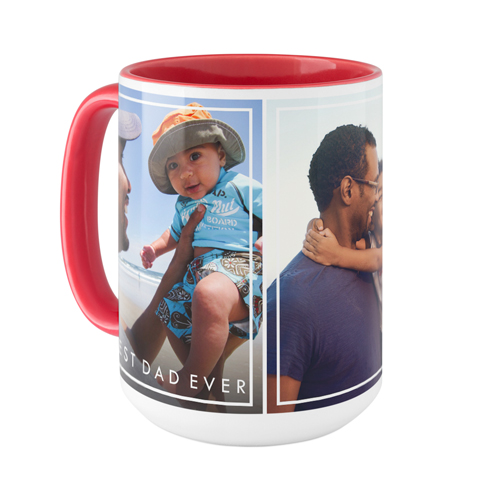 Simple Frames Mug, Red, , 15oz, White, white