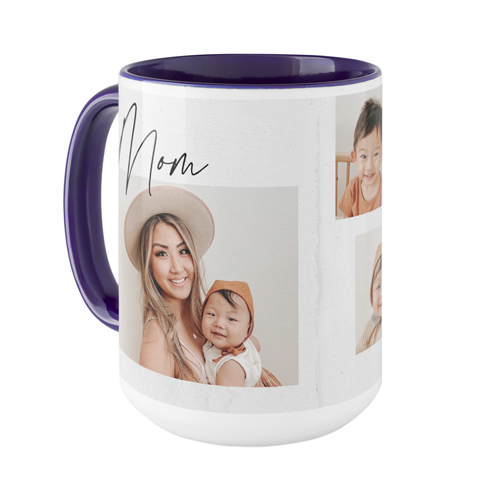 XOXO Mom Mug, Blue,  , 15oz, White