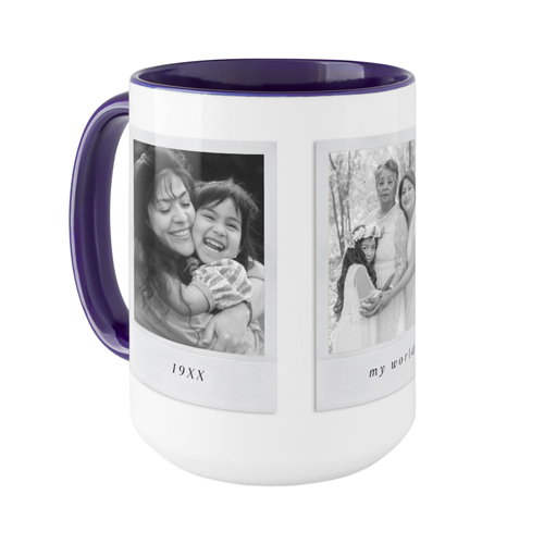 Simple Photo Frames Mug, Blue,  , 15oz, White