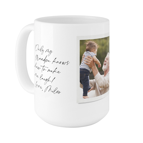 Sentimental Note Frames Mug, White, , 15oz, White, white