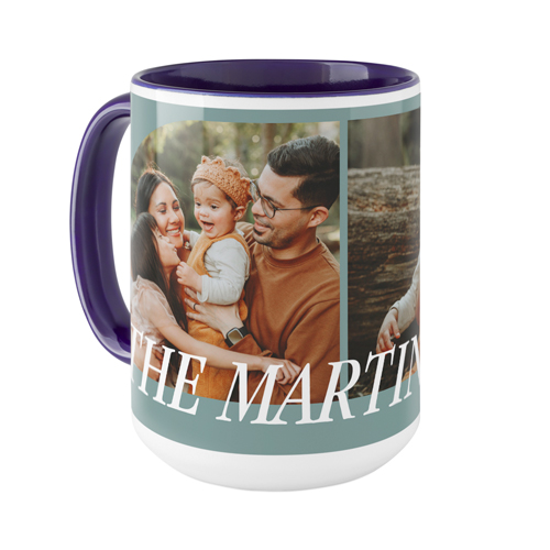 Stacked Arch Collage Mug, Blue, , 15oz, Blue, cedar