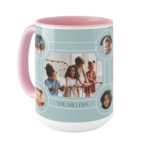 Vintage Family Tree Mug, Pink,  , 15oz, Blue