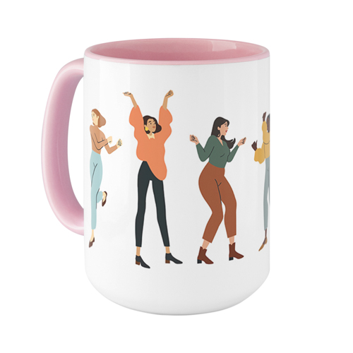 Dancing Queens Mug, Pink,  , 15oz, Multicolor