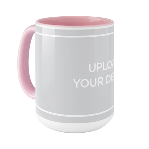 Upload Your Own Design Mug, Pink,  , 15oz, Multicolor