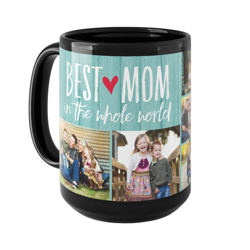 Best Mom Mug, Black,  , 15oz, Blue