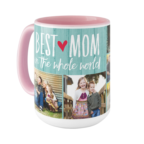 Best Mom Mug, Pink,  , 15oz, Blue