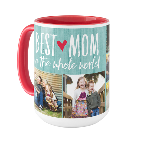 Best Mom Mug, Red,  , 15oz, Blue