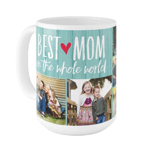 Best Mom Mug, White,  , 15oz, Blue
