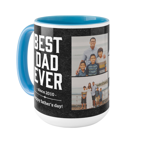 Best Dad Mug, Light Blue,  , 15oz, Black