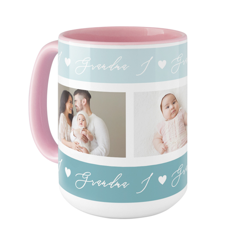 I Heart Grandma Mug, Pink,  , 15oz, Blue