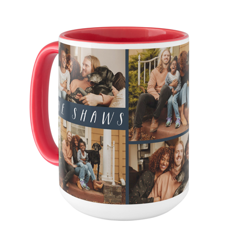 Gallery of Six Text Mug, Red,  , 15oz, Multicolor