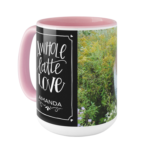 Whole Latte Love Mug, Pink,  , 15oz, Black