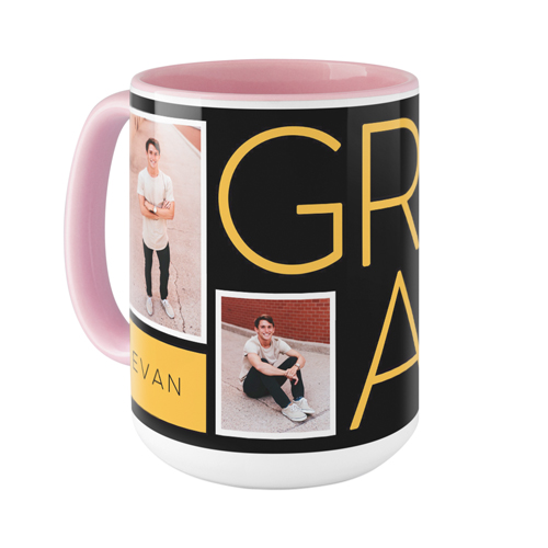 Grad Mug, Pink,  , 15oz, Black